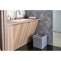 サンリツ ゴミ箱 22.5L 角型 抗菌 2WAY 客室用 KLEANE グレー 458374 1個（直送品）