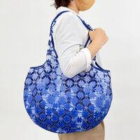 美研繊維 エコバッグ 撥水エコバッグ 綿100% 丸型 青葉 458815 1個（直送品）