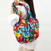 美研繊維 エコバッグ 撥水エコバッグ 綿100% 丸型 ブルーB 458820 1個（直送品）