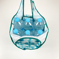 美研繊維 エコバッグ 撥水エコバッグ 綿100% マチ付き ターコイズ 458824 1個（直送品）