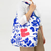 美研繊維 エコバッグ 撥水エコバッグ 綿100% マチ付き ブルーB 458826 1個（直送品）