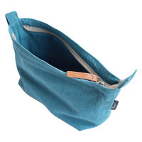 デュプリュス ポーチ ウォッシュドコットン Lサイズ 綿 100% 小物入れ 化粧ポーチ ブルー 463799 1個（直送品）