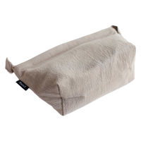 デュプリュス ポーチ ウォッシュドコットン Lサイズ 綿 100% 小物入れ 化粧ポーチ ライトグレー 463805 1個（直送品）