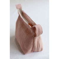 デュプリュス ポーチ ウォッシュドコットン Lサイズ 綿 100% 小物入れ 化粧ポーチ ペールピンク 463807 1個（直送品）