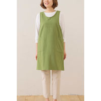 デュプリュス エプロン atelier Nuuit ウォッシュドコットン クロスオーバー グリーン 464588 1個（直送品）