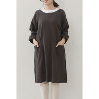 デュプリュス エプロン atelier Nuuit カッポウギ 七分袖 チャコール 464636 1個（直送品）