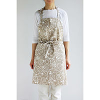 デュプリュス エプロン atelier Nuuit フラワ―プリント ショートエプロン ベージュ 464669 1個（直送品）