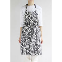 デュプリュス エプロン atelier Nuuit フラワ―プリント ショートエプロン グレー 464675 1個（直送品）