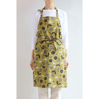 デュプリュス エプロン atelier Nuuit 綿麻プリントショートエプロン オリーブ 464689 1個（直送品）