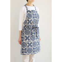 デュプリュス エプロン atelier Nuuit 綿麻プリントショートエプロン ネイビー 464703 1個（直送品）