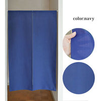 加栄レース のれん パリエ 85×150cm 防炎 日本製 ネイビー 469326 1個（直送品）