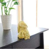ヤマ庄陶器 置物 Tanutanu 信楽焼 たぬき メスイエロー 472190 1個（直送品）