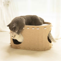 Petner ペットハウス 猫 フロッキー 隠れん坊ハウス キャメル 479760 1個（直送品）