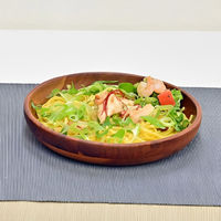 スワンソン商事 ボウル 浅型 ウッドボウル 24cm ブラウン 484287 1個（直送品）