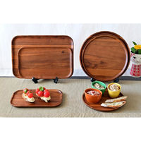 スワンソン商事 プレート アカシア スタッキング Rec. トレイ L 幅34cm 484321 1個（直送品）