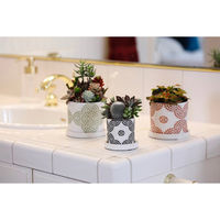 デルキ 植木鉢 フリーゼポット L 受け皿付き ライトブラウン 484543 1個（直送品）