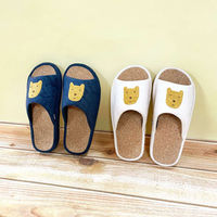 アセット スリッパ のほほん L 約25.0cm ネイビー 485770 1個（直送品）