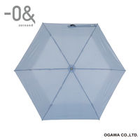 小川 折りたたみ傘 -0& ゼロアンド 軽量ミニ 雨傘 55cm ブルーグレー 486380 1個（直送品）