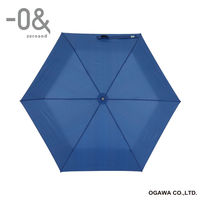 小川 折りたたみ傘 -0& ゼロアンド 軽量ミニ 雨傘 55cm ネイビー 486382 1個（直送品）