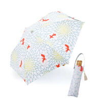 小川 日傘 河馬印本舗 折りたたみ傘 晴雨兼用 手開き式 50cm 金魚 486417 1個（直送品）