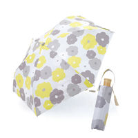 小川 日傘 河馬印本舗 折りたたみ傘 晴雨兼用 手開き式 50cm 花 486418 1個（直送品）