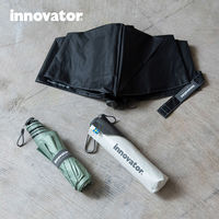 小川 折りたたみ傘 innovator スリム 晴雨兼用 手開き式 60cm ネイビー 486441 1個（直送品）