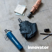 小川 折りたたみ傘 innovator 晴雨兼用 自動開閉 55cm ペールオレンジ 486452 1個（直送品）