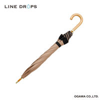 小川 長傘 centelleo 晴雨兼用 グログラン リボン パラソル 手開き式 50cm モカ 487366 1個（直送品）