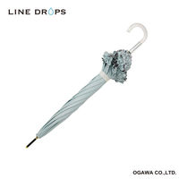 小川 長傘 centelleo 晴雨兼用 フリルパラソル 手開き式 50cm サックス 487411 1個（直送品）