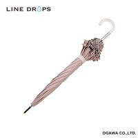 小川 長傘 centelleo 晴雨兼用 フリルパラソル 手開き式 50cm ピンク 487412 1個（直送品）