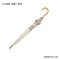 小川 長傘 centelleo 晴雨兼用 バイカラー パラソル 手開き式 50cm オフホワイト 487422 1個（直送品）