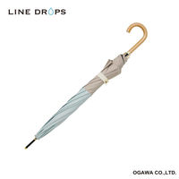 小川 長傘 centelleo 晴雨兼用 バイカラー パラソル 手開き式 50cm サックス 487425 1個（直送品）