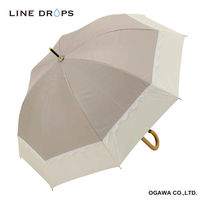 小川 長傘 centelleo 晴雨兼用 バイカラー パラソル レース 手開き式 50cm B 487428 1個（直送品）