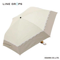 小川 折りたたみ傘 centelleo 晴雨兼用 バイカラー パラソル レース 手開き式 50cm A 487435 1個（直送品）