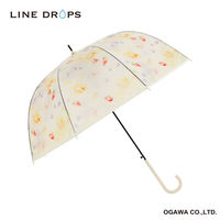 小川 雨傘 長傘 LINEDROPS マットクリア アンブレラ 60cm ジャンプ式 フルーツ 489433 1個（直送品）