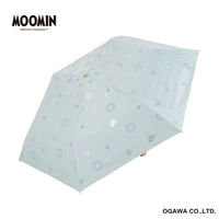 小川 折りたたみ傘 晴雨兼用 ムーミン ニョロニョロ リトルミイ 50cm 手開き式 海岸 489444 1個（直送品）