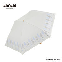 小川 折りたたみ傘 晴雨兼用 ムーミン ニョロニョロ リトルミイ 50cm 手開き式 森 489446 1個（直送品）