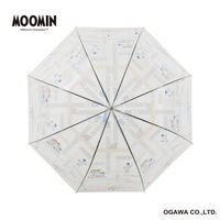 小川 長傘 雨傘 ムーミン クリア アンブレラ 59cm 手開き式 アート 489450 1個（直送品）