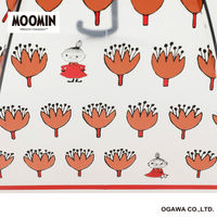 小川 長傘 雨傘 ムーミン クリア アンブレラ 59cm 手開き式 フラワー 489451 1個（直送品）