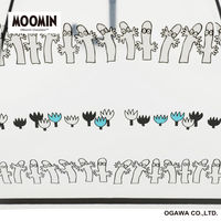 小川 長傘 雨傘 ムーミン クリア アンブレラ 59cm 手開き式 ボーダー 489452 1個（直送品）