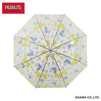 小川 長傘 雨傘 ピーナッツ クリアアンブレラ スヌーピー 59cm B 489457 1個（直送品）