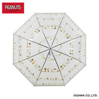 小川 長傘 雨傘 ピーナッツ クリアアンブレラ スヌーピー 59cm F 489461 1個（直送品）