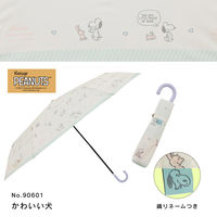 小川 折りたたみ傘 雨晴兼用 ピーナッツ スヌーピー 55cm 手開き式 F 489476 1個（直送品）