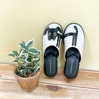 アセット スリッパ 外履きサンダル クロ 約23.5cm アイボリー 485782 1個（直送品）