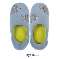 アセット スリッパ リサ・ラーソン はりねずみルームシューズ 約23.0cm ブルー 485790 1個（直送品）