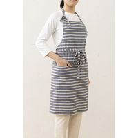 デュプリュス エプロン atelier Nuuit 綿麻ボーダーエプロン ネイビー 464626 1個（直送品）