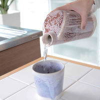 ヤマ庄陶器 イオンボトル 900ml 綾 陶器 信楽焼 日本製 ラズベリー 318557 1個（直送品）