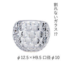 ホワイエ 花瓶 割れないガラス PVクリスタンインフィニティボール 直径12.5×高さ9.5cm 404041 1個（直送品）