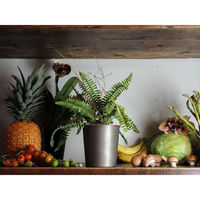 ホワイエ プランター MC円錐ポット 直径14×高さ14cm アイアン グレーゴールド 404070 1個（直送品）