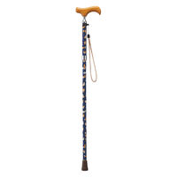 ケイ・ホスピア 杖 折りたたみタイプ 愛杖 ラブリードッグ 犬柄 紺 474402 1個（直送品）